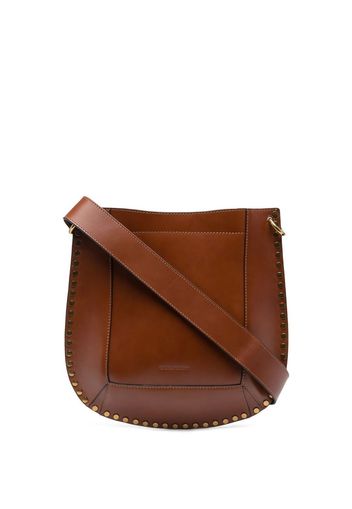 ISABEL MARANT Oskan studded shoulder bag - Brown