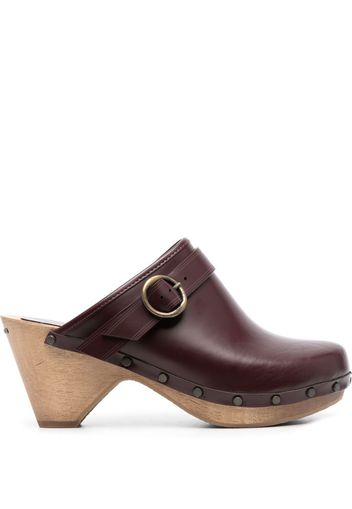 Isabel Marant buckle-detail platform sole clogs - Red