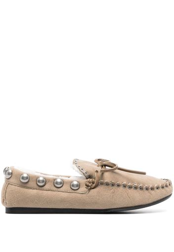 Isabel Marant Faomee studded suede loafers - Neutrals