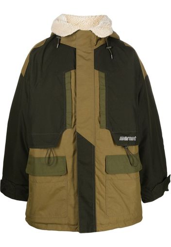 Isabel Marant logo-print colour-block hooded jacket - Green