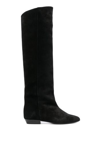 Isabel Marant suede 60mm knee boots - Black