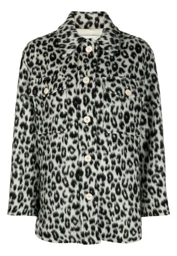 Isabel Marant leopard print shirt jacket - White