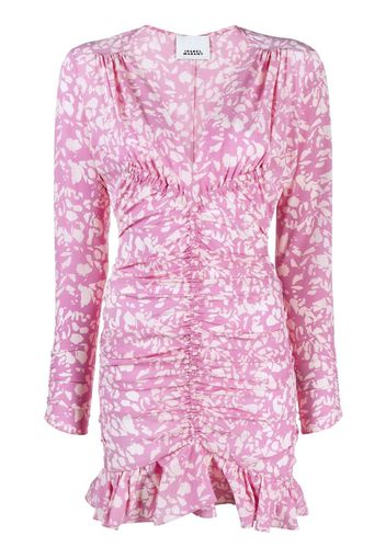 Isabel Marant floral ruched minidress - Pink