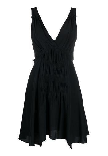 Isabel Marant V-neck silk mini dress - Black