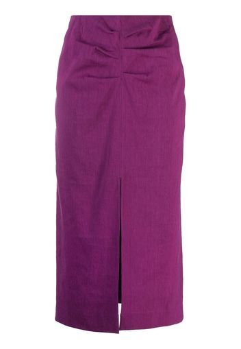 Isabel Marant box-pleat pencil skirt - Purple