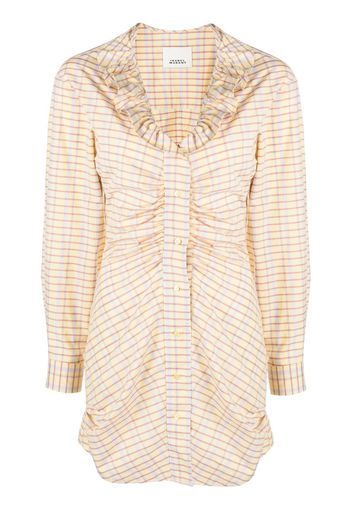 Isabel Marant ruffled collar shirt dress - Yellow