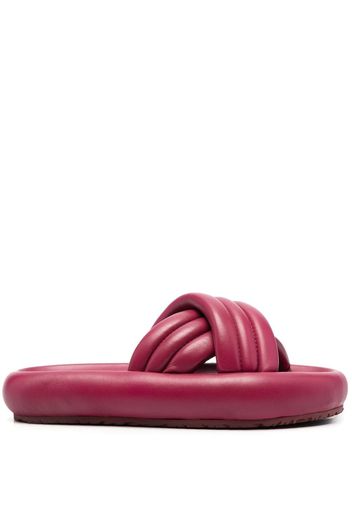 Isabel Marant cross-strap platform slides - Red