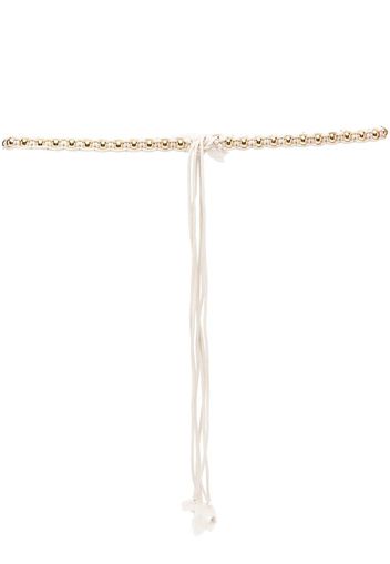 Isabel Marant self-tie bead-embellished belt - Neutrals