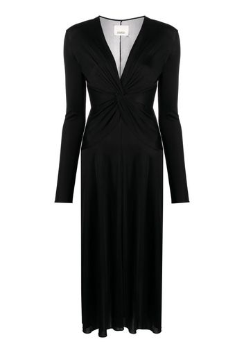 Isabel Marant V-neck long-sleeve dress - Black