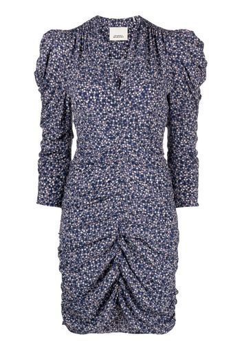 ISABEL MARANT Celina floral-print silk dress - Blue