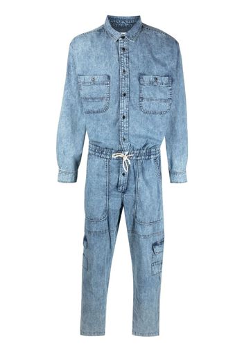 Isabel Marant drawstring-waist denim jumpsuit - Blue