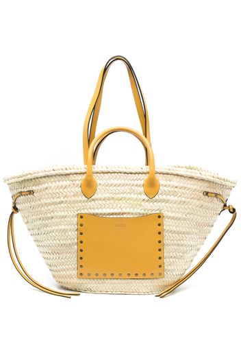 ISABEL MARANT Cadix woven beach bag - Neutrals