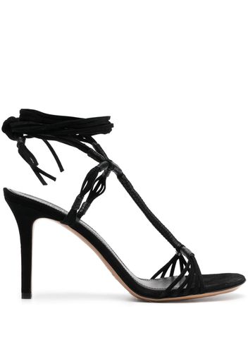 ISABEL MARANT Arja 95mm suede wrap sandals - Black