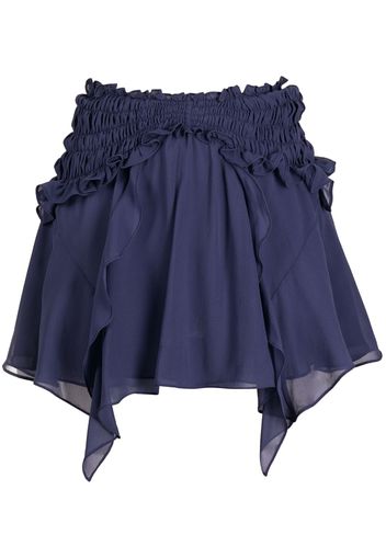 ISABEL MARANT Tripsy ruffled silk-chiffon miniskirt - Purple