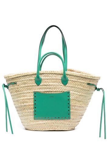 ISABEL MARANT Cadix raffia tote bag - Neutrals