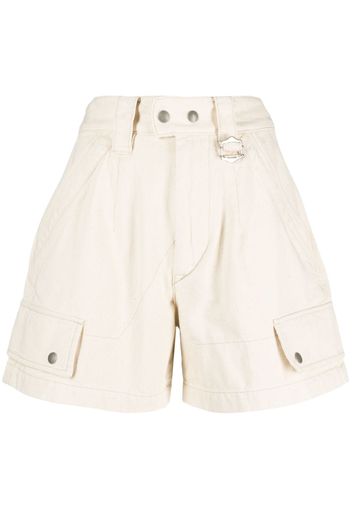 ISABEL MARANT high-waisted cotton shorts - Neutrals