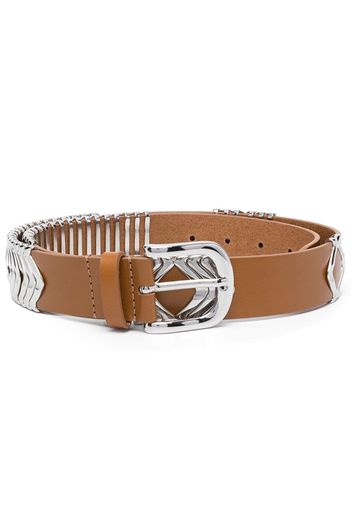 ISABEL MARANT leather buckle belt - Brown