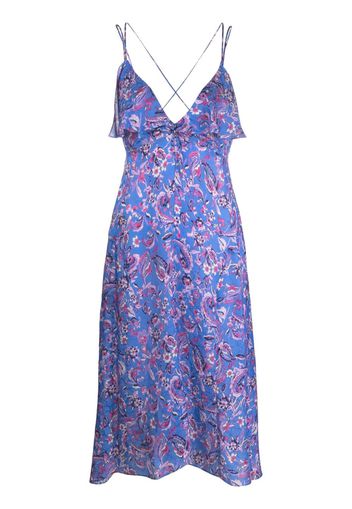 ISABEL MARANT Presly flower-print midi dress - Blue