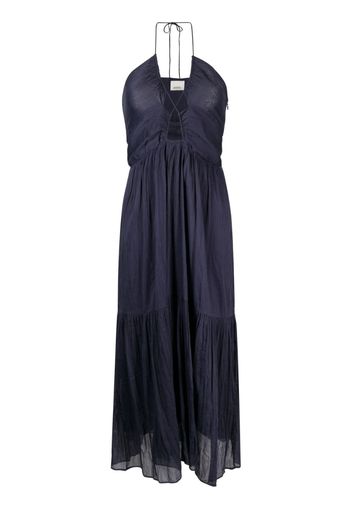 ISABEL MARANT tiered cut-out long dress - Blue