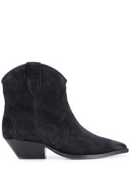 textured pointed toe boots