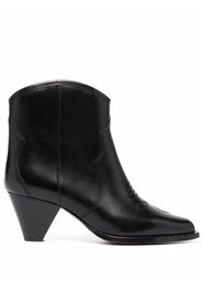 Isabel Marant embroidered ankle boots - Black