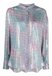 Isabel Marant iridescent-effect lurex shirt - Blue