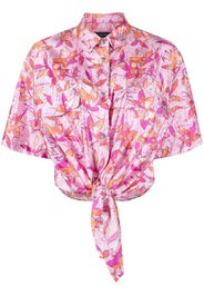 Isabel Marant floral-print short-sleeve shirt - Pink