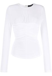 Isabel Marant gathered-detail long-sleeve top - White