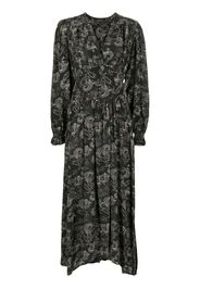 Isabel Marant Myrala paisley-print midi-length dress - Black