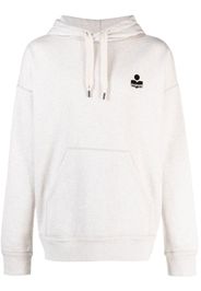 Isabel Marant Malek embroidered-logo hoodie - Neutrals