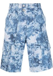 Isabel Marant bleached-effect cargo shorts - Blue