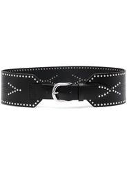 ISABEL MARANT stud-embellished leather belt - Black