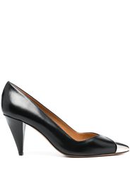 ISABEL MARANT Palda 85mm metal-toecap leather pumps - Black