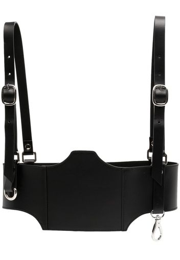 Isabel Sanchis leather harness belt - Black
