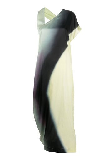 Issey Miyake asymmetric-design long dress - Green