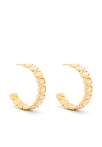 IVI faceted-embellished hoop earrings - Gold