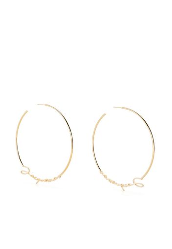 Jacquemus logo hoop earrings - Gold