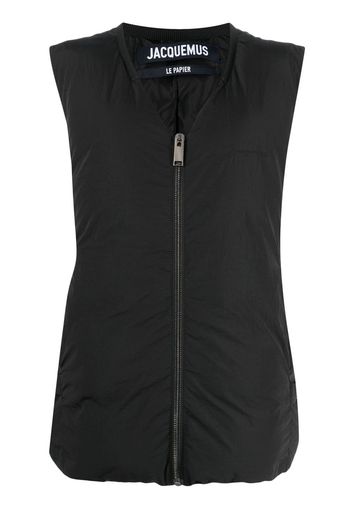 Jacquemus padded V-neck gilet - Black