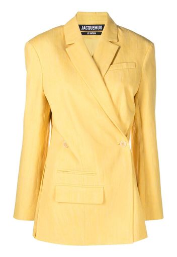 Jacquemus asymmetric double-breasted blazer - Yellow