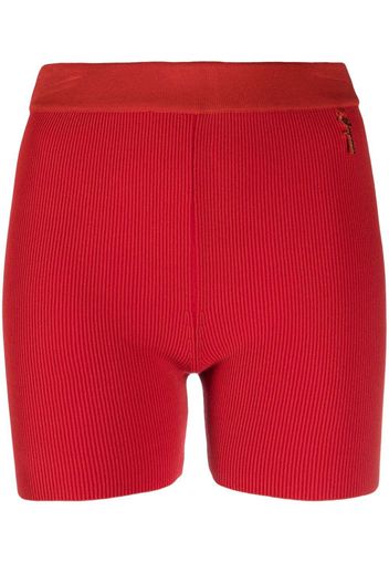 Jacquemus Le short Pralu knitted shorts - Red