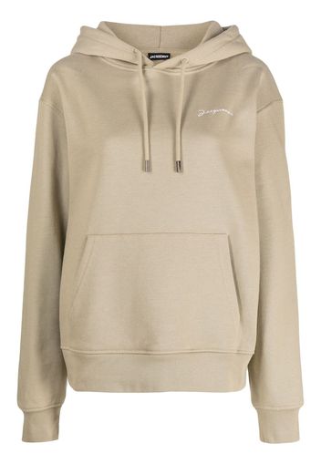 Jacquemus embroidered logo hoodie - Green