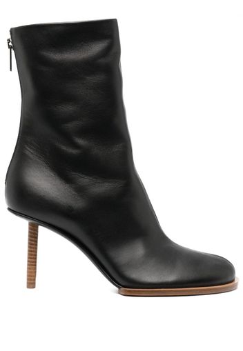 Jacquemus asymmetric toes 80mm ankle boots - Black