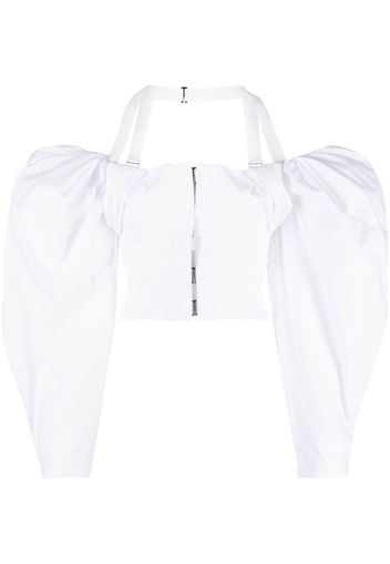 Jacquemus Le Haut Taffetas blouse - White