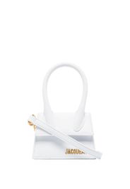 White leather Le Chiquito mini top handle tote
