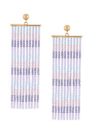 beaded fringe earrings