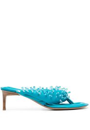 Jacquemus bead-embellished open-toe mules - Blue