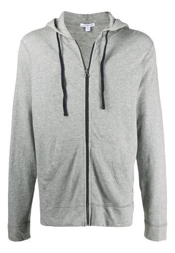 James Perse vintage cotton zip-front hoodie - Grey