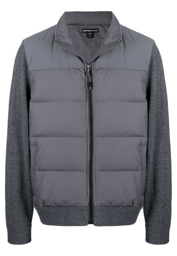 James Perse mixed-media down-padded jacket - Grey