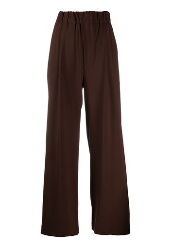 elasticated wide-leg trousers