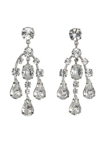 Jennifer Behr Staci crystal-embellished chandelier earrings - White